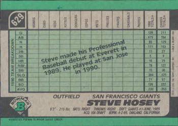 Steve Hosey  baseball card collectible - Main Image 2