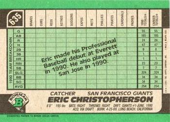 Eric Christopherson  baseball card collectible - Main Image 2