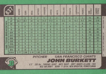 John Burkett  baseball card collectible - Main Image 2