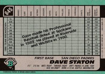 Dave Staton  baseball card collectible - Main Image 2