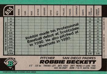 Robbie Beckett  baseball card collectible - Main Image 2