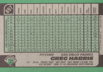 Greg Harris  baseball card collectible - Main Image 2