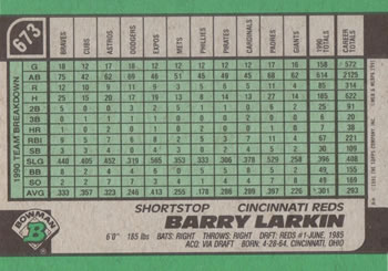 Barry Larkin  baseball card collectible - Main Image 2