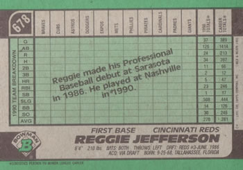 Reggie Jefferson  baseball card collectible - Main Image 2