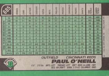 Paul O’Neill  baseball card collectible - Main Image 2