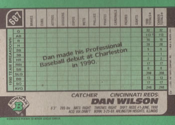 Dan Wilson  baseball card collectible - Main Image 2
