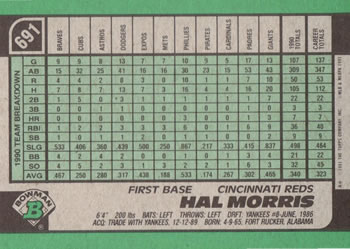 Hal Morris  baseball card collectible - Main Image 2