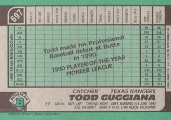 Todd Guggiana  baseball card collectible - Main Image 2