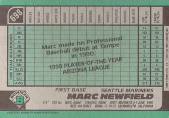 Marc Newfield  baseball card collectible - Main Image 2