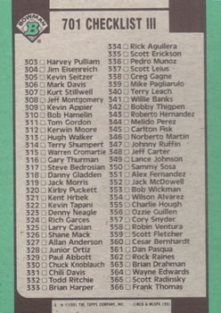 Checklist III: 245-366  baseball card collectible - Main Image 2