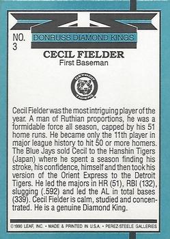 Cecil Fielder  baseball card collectible - Main Image 2