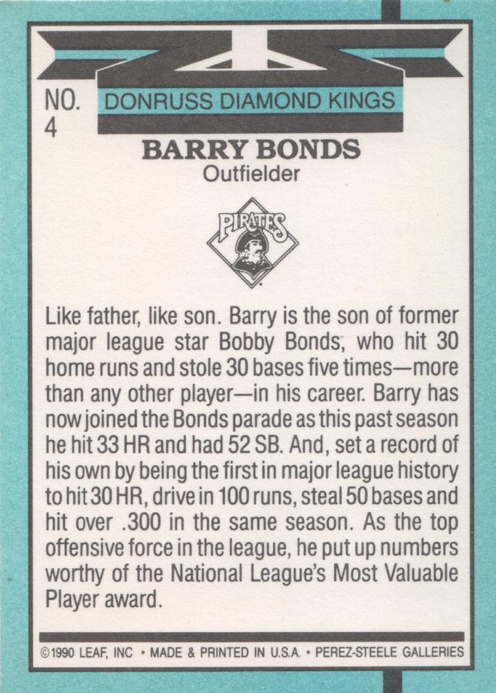 Barry Bonds  baseball card collectible - Main Image 2