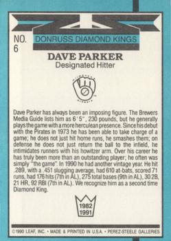 Dave Parker  baseball card collectible - Main Image 2