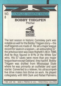 Bobby Thigpen  baseball card collectible - Main Image 2