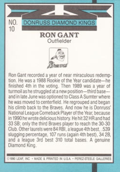 Ron Gant  baseball card collectible - Main Image 2