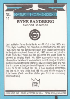 Ryne Sandberg  baseball card collectible - Main Image 2