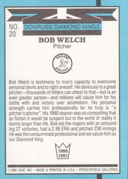 Bob Welch  baseball card collectible - Main Image 2