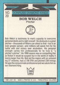 Bob Welch  baseball card collectible - Main Image 2