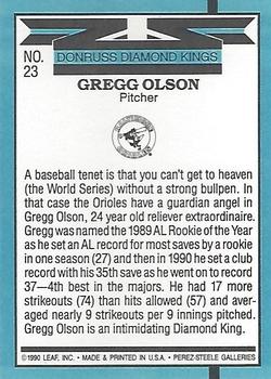 Gregg Olson  baseball card collectible - Main Image 2
