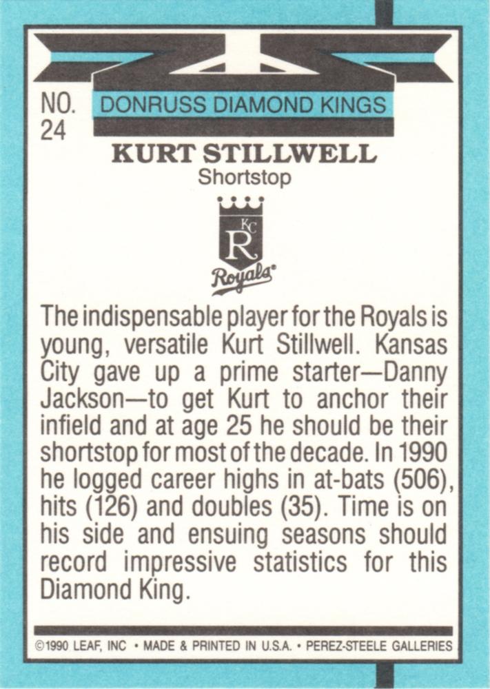 Kurt Stillwell  baseball card collectible - Main Image 2