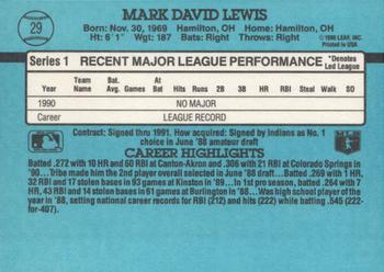 Mark Lewis  baseball card collectible - Main Image 2