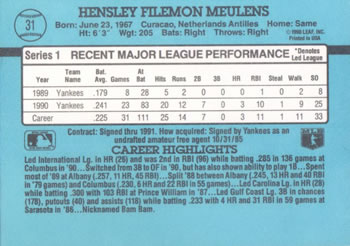 Hensley Meulens  baseball card collectible - Main Image 2