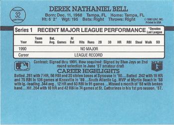 Derek Bell  baseball card collectible - Main Image 2