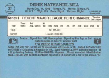 Derek Bell  baseball card collectible - Main Image 2