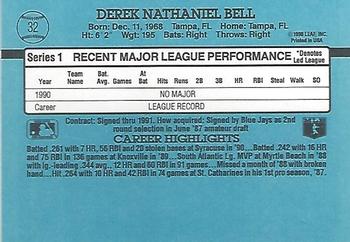 Derek Bell  baseball card collectible - Main Image 2