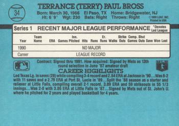 Terry Bross  baseball card collectible - Main Image 2