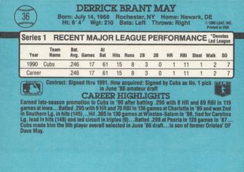 Derrick May  baseball card collectible - Main Image 2