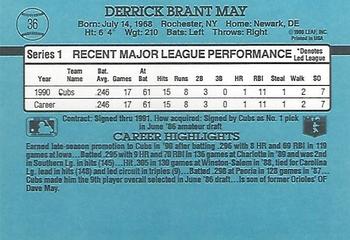 Derrick May  baseball card collectible - Main Image 2