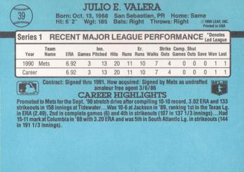 Julio Valera  baseball card collectible - Main Image 2