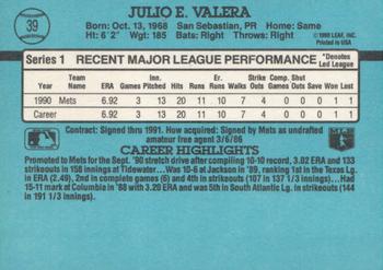 Julio Valera  baseball card collectible - Main Image 2