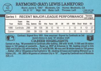 Ray Lankford  baseball card collectible - Main Image 2