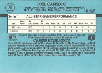 Jose Canseco  baseball card collectible - Main Image 2