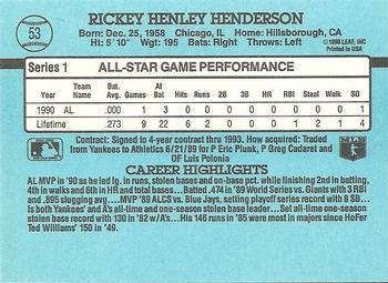 Rickey Henderson  baseball card collectible - Main Image 2