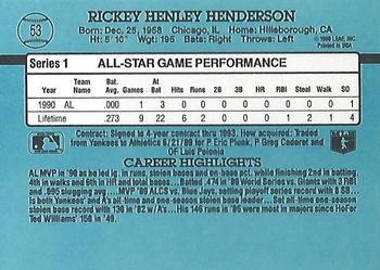 Rickey Henderson  baseball card collectible - Main Image 2