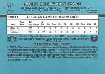 Rickey Henderson  baseball card collectible - Main Image 2