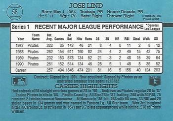 Jose Lind  baseball card collectible - Main Image 2