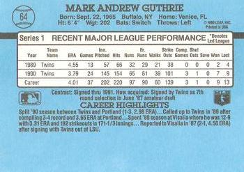 Mark Guthrie  baseball card collectible - Main Image 2