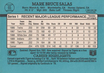 Mark Salas  baseball card collectible - Main Image 2