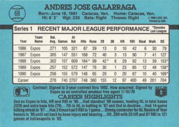 Andres Galarraga  baseball card collectible - Main Image 2