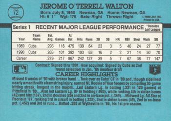 Jerome Walton  baseball card collectible - Main Image 2