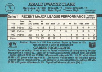 Jerald Clark  baseball card collectible - Main Image 2