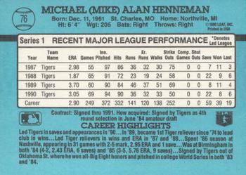 Mike Henneman  baseball card collectible - Main Image 2