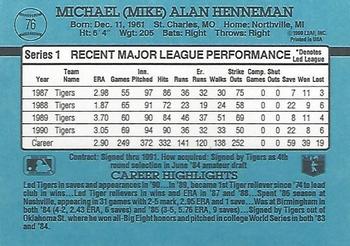 Mike Henneman  baseball card collectible - Main Image 2