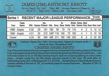 Jim Abbott  baseball card collectible - Main Image 2