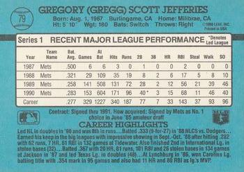 Gregg Jefferies  baseball card collectible - Main Image 2