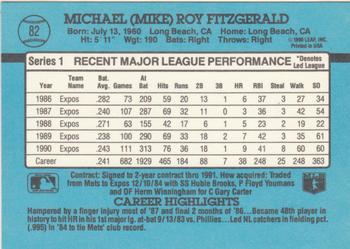 Mike Fitzgerald  baseball card collectible - Main Image 2